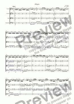 page one of Allegro - String Quartet/Orchestra