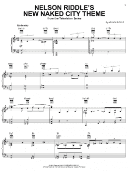 page one of Nelson Riddle's New Naked City Theme (Piano Solo)