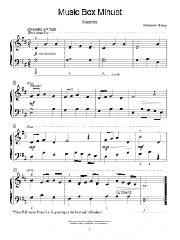 page one of Music Box Minuet (Piano Duet)