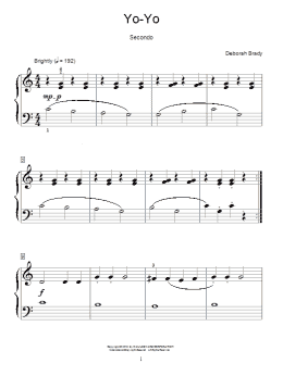 page one of Yo-Yo (Piano Duet)