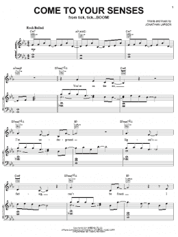 page one of Come To Your Senses (from tick, tick... BOOM!) (Piano, Vocal & Guitar Chords (Right-Hand Melody))