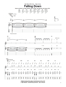 page one of Falling Down (Guitar Tab)