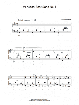 page one of Venetian Boat Song No.1 (Piano Solo)