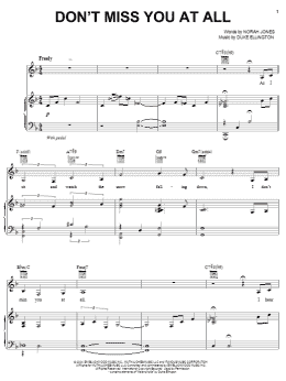 page one of Don't Miss You At All (Piano, Vocal & Guitar Chords (Right-Hand Melody))