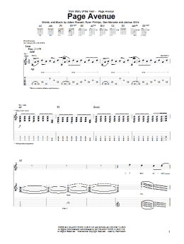 page one of Page Avenue (Guitar Tab)