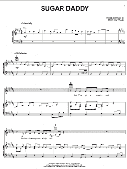 page one of Sugar Daddy (Piano, Vocal & Guitar Chords (Right-Hand Melody))