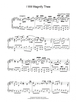 page one of I Will Magnify Thee (Piano Solo)