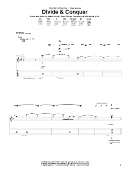 page one of Divide & Conquer (Guitar Tab)