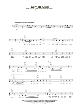 page one of Don't Be Cruel (To A Heart That's True) (Lead Sheet / Fake Book)