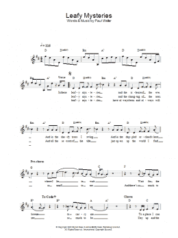 page one of Leafy Mysteries (Lead Sheet / Fake Book)