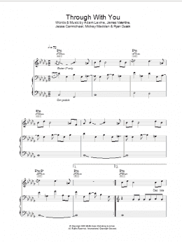 page one of Through With You (Piano, Vocal & Guitar Chords)