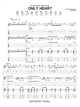 page one of Only Heart (Guitar Tab)