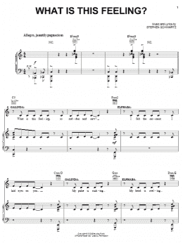 page one of What Is This Feeling? (from Wicked) (Piano, Vocal & Guitar Chords (Right-Hand Melody))