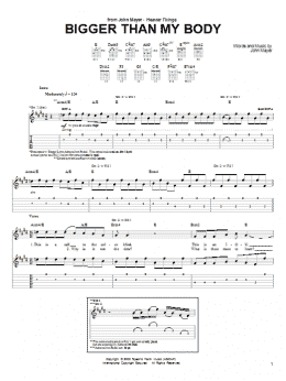 page one of Bigger Than My Body (Guitar Tab)