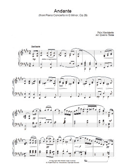 page one of Andante (Piano Solo)