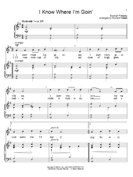 page one of I Know Where I'm Goin' (Piano & Vocal)