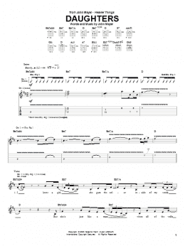 page one of Daughters (Guitar Tab)