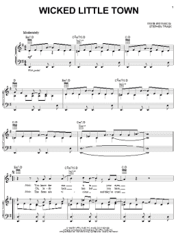 page one of Wicked Little Town (Piano, Vocal & Guitar Chords (Right-Hand Melody))
