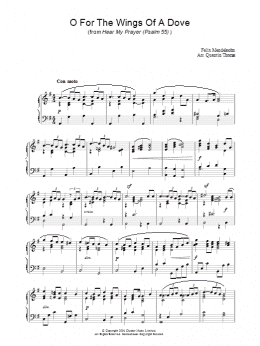 page one of O For The Wings Of A Dove (Piano Solo)