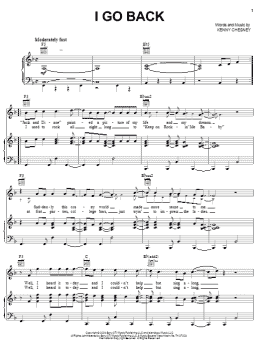 page one of I Go Back (Piano, Vocal & Guitar Chords (Right-Hand Melody))