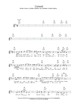 page one of Cursed (Lead Sheet / Fake Book)