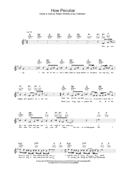 page one of How Peculiar (Lead Sheet / Fake Book)