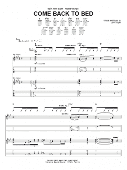 page one of Come Back To Bed (Guitar Tab)