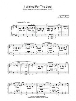 page one of I Waited For The Lord (Piano Solo)
