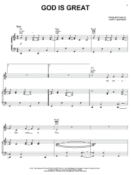page one of God Is Great (Piano, Vocal & Guitar Chords (Right-Hand Melody))