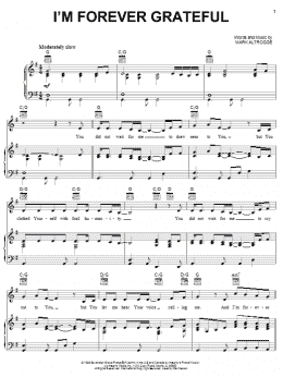 page one of I'm Forever Grateful (Piano, Vocal & Guitar Chords (Right-Hand Melody))