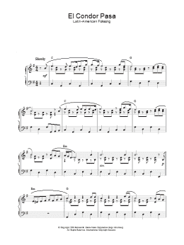 page one of El Condor Pasa (Piano Solo)