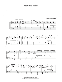 page one of Gavotte In Bb (Piano Solo)