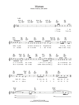 page one of Woman (Lead Sheet / Fake Book)