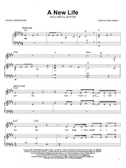 page one of A New Life (Piano, Vocal & Guitar Chords (Right-Hand Melody))