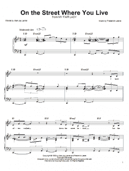 page one of On The Street Where You Live (Piano, Vocal & Guitar Chords (Right-Hand Melody))