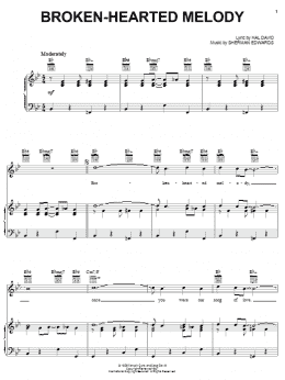 page one of Broken-Hearted Melody (Piano, Vocal & Guitar Chords (Right-Hand Melody))