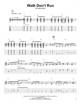 page one of Walk Don't Run (Guitar Tab (Single Guitar))