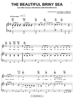 page one of The Beautiful Briny Sea (Piano, Vocal & Guitar Chords (Right-Hand Melody))