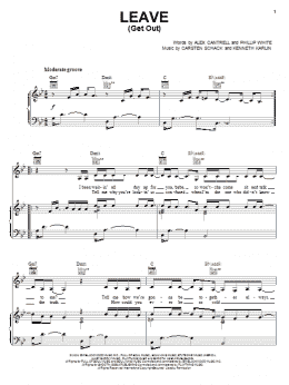 page one of Leave (Get Out) (Piano, Vocal & Guitar Chords (Right-Hand Melody))