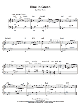 page one of Blue In Green (Piano Transcription)