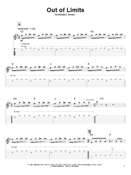 page one of Out Of Limits (Guitar Tab (Single Guitar))