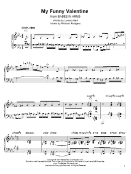 page one of My Funny Valentine (Piano Transcription)
