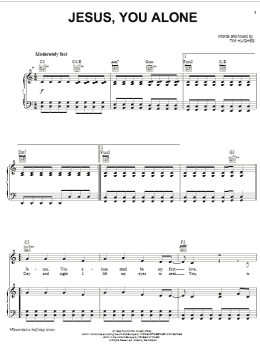page one of Jesus, You Alone (Piano, Vocal & Guitar Chords (Right-Hand Melody))