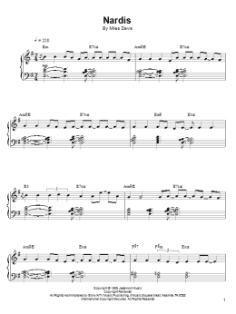 page one of Nardis (Piano Transcription)