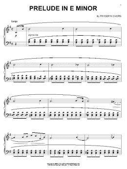 page one of Prelude In E Minor, Op. 28, No. 4 (Piano Solo)