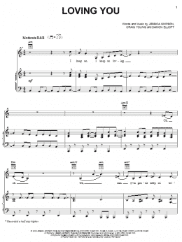 page one of Loving You (Piano, Vocal & Guitar Chords (Right-Hand Melody))