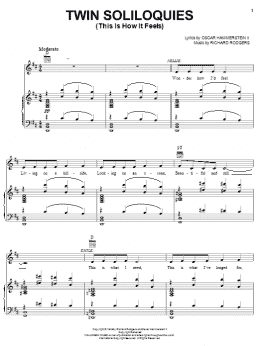 page one of Twin Soliloquies (This Is How It Feels) (Piano, Vocal & Guitar Chords (Right-Hand Melody))