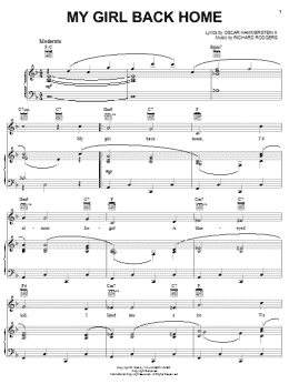 page one of My Girl Back Home (Piano, Vocal & Guitar Chords (Right-Hand Melody))