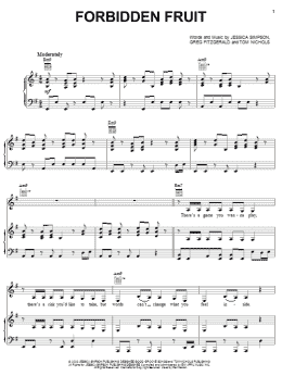 page one of Forbidden Fruit (Piano, Vocal & Guitar Chords (Right-Hand Melody))