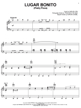 page one of Lugar Bonito (Pretty Place) (Piano, Vocal & Guitar Chords (Right-Hand Melody))